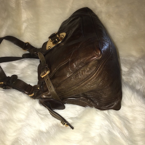 Alexander McQueen Brown Elvie Shoulder Bag - Picture 2 of 8